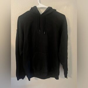 Plain black hoodie